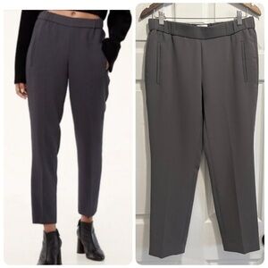 Aritzia Wilfred Darontal High Waist Pants PullOn Pockets Cropped Dark Grey Sz 4